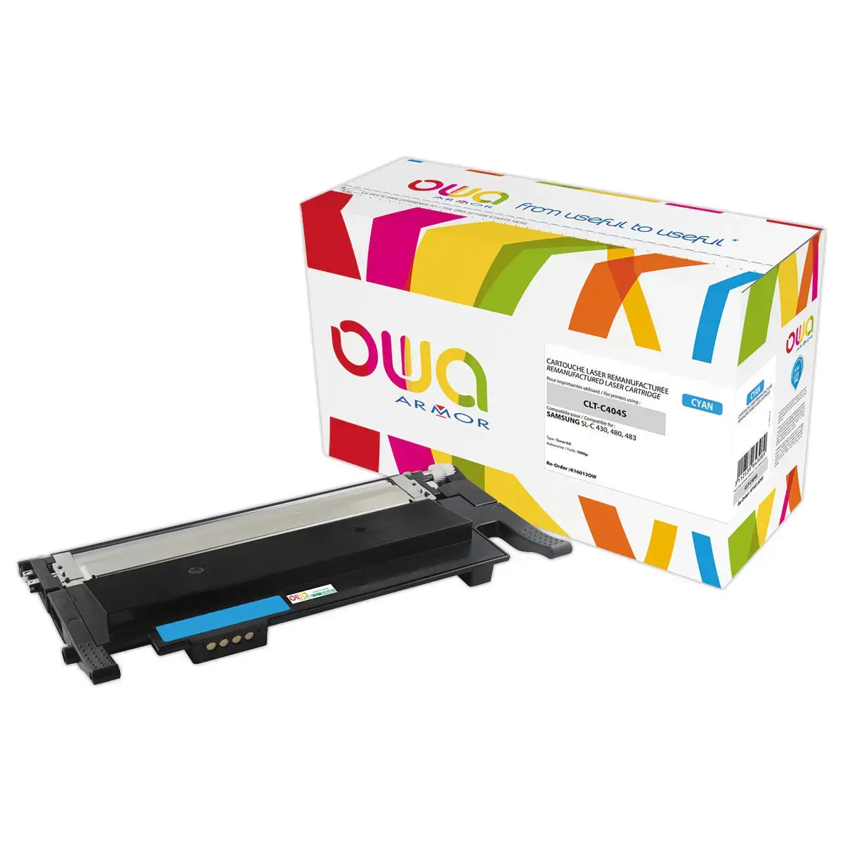 Toner équivalent Samsung CLTC404S/ELS - Cyan - Owa