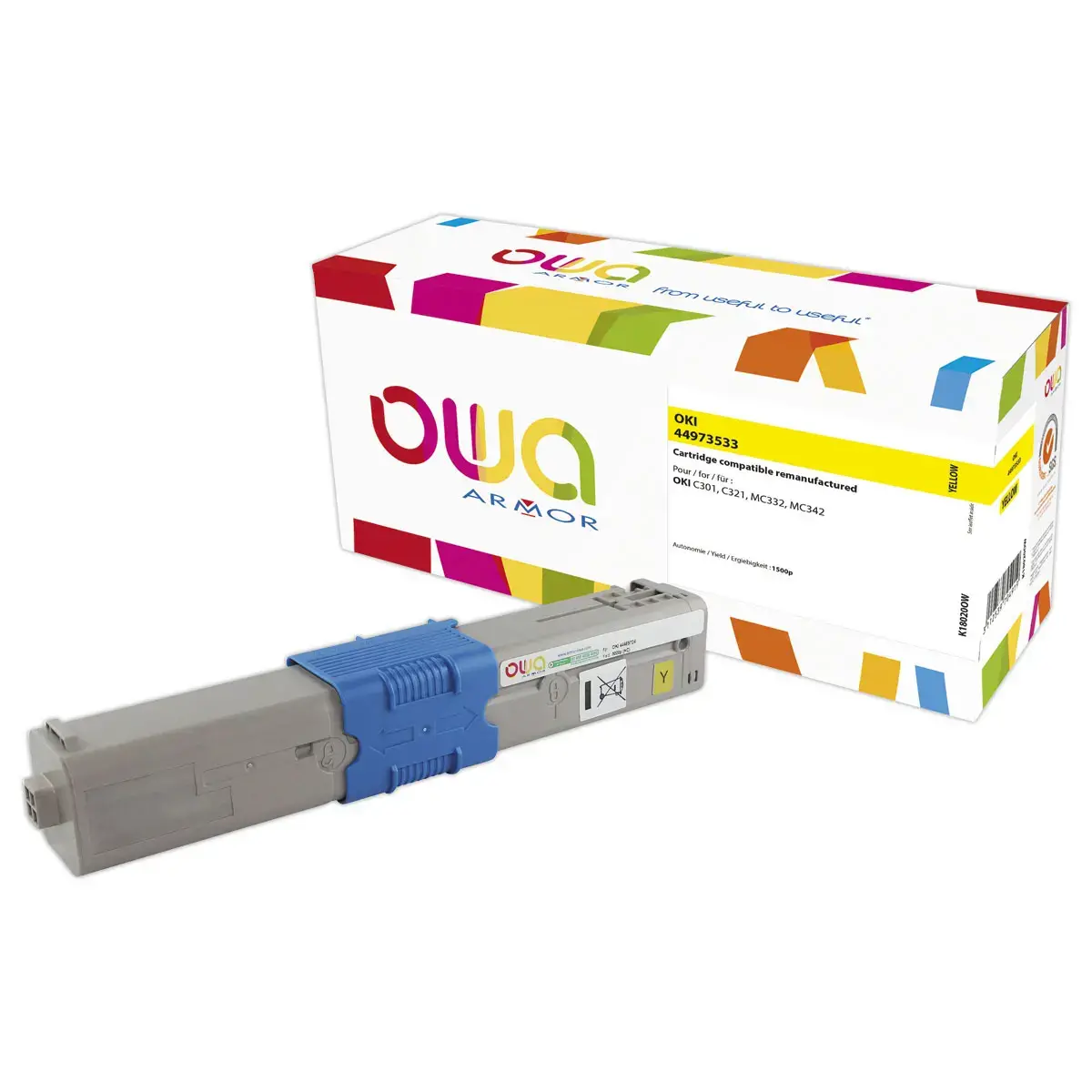 Toner éq. OKI C301 - Jaune - OWA