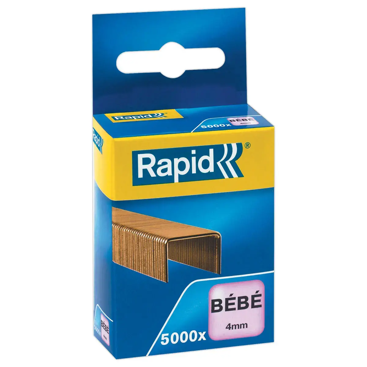 5000 Agrafes Bébé cuivrées pour agrafeuses de bureau - 4 mm - RAPID