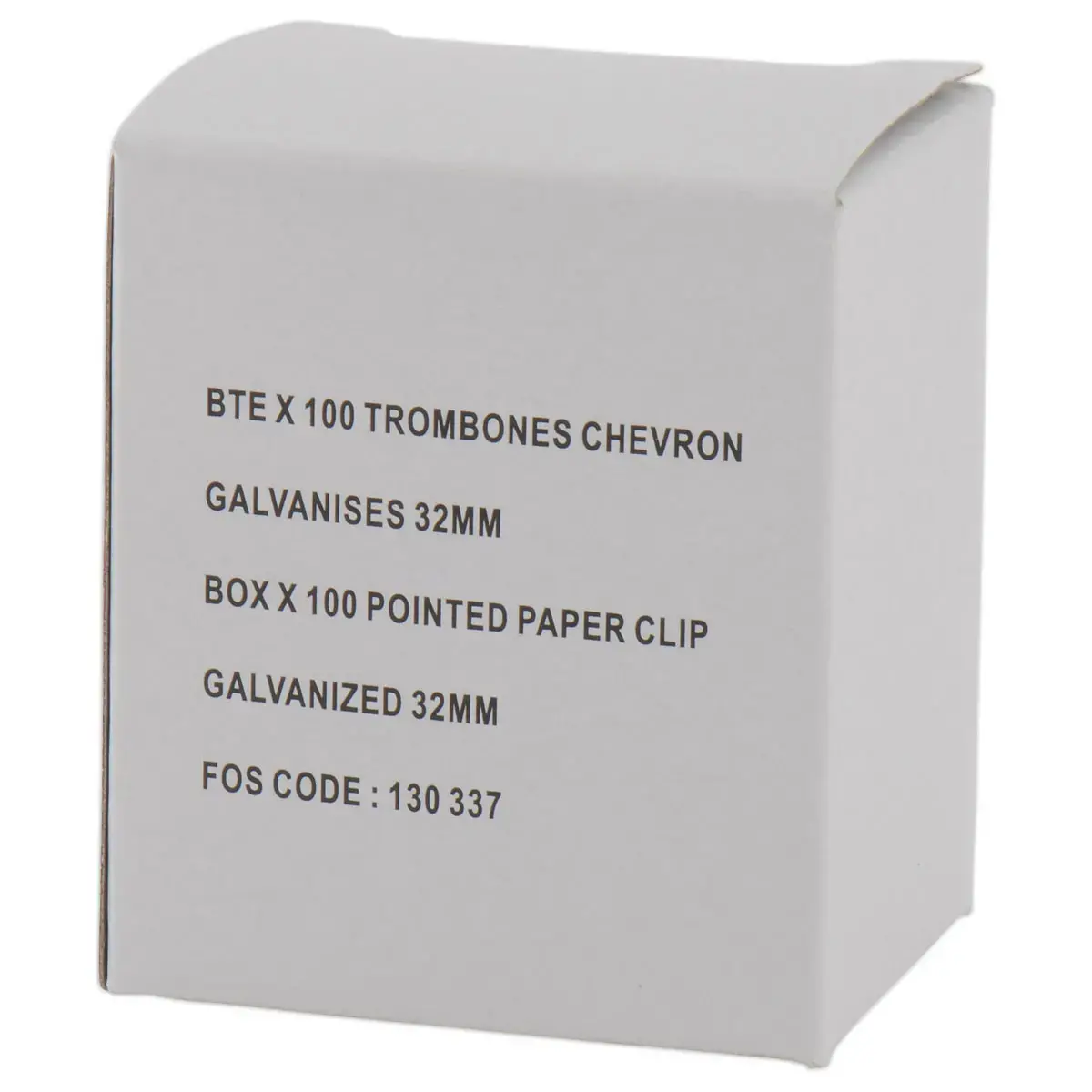 100 Trombones bout "chevron" en acier galvanisé - 32 mm