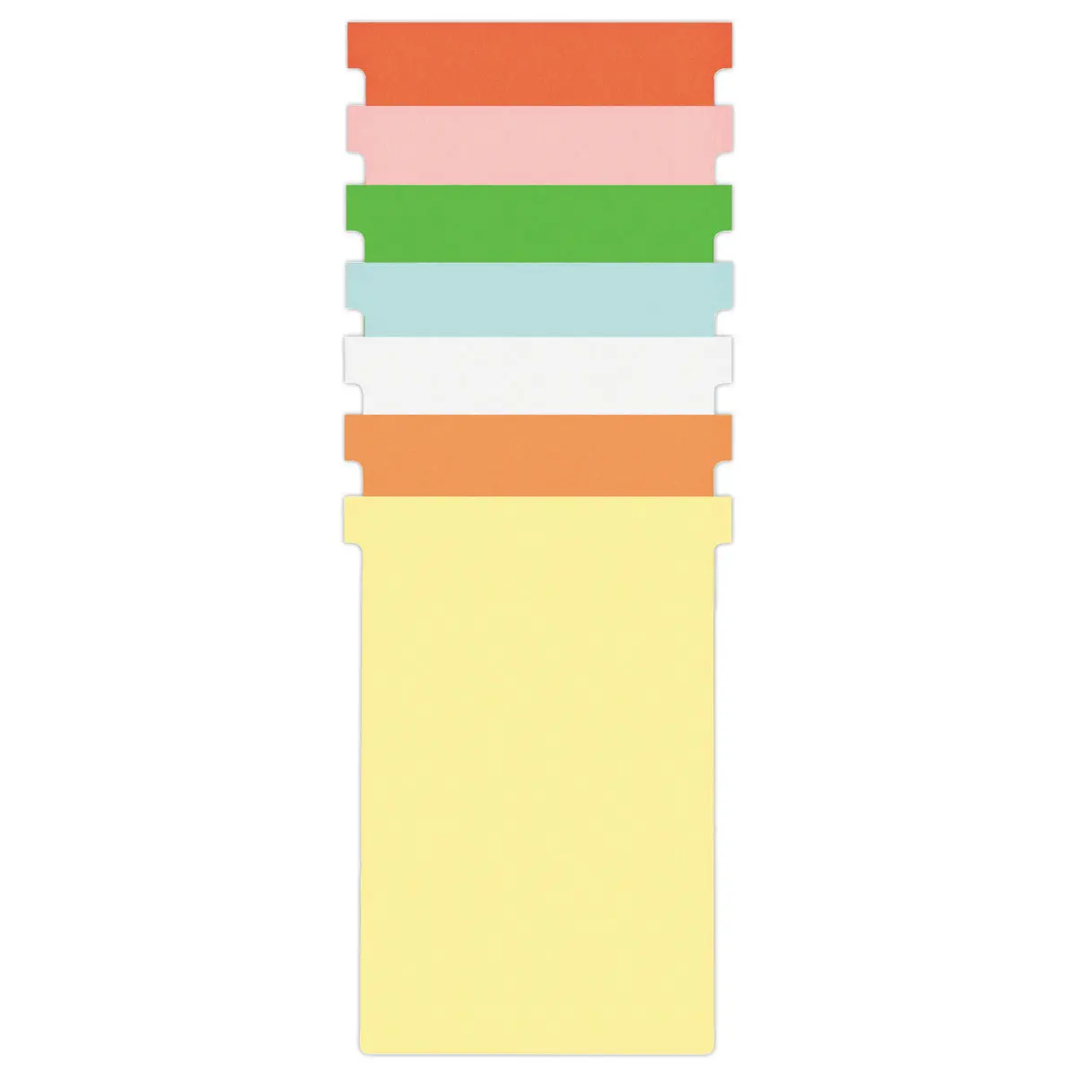 100 Fiches T pour planning - Taille 4 - Jaune - NOBO