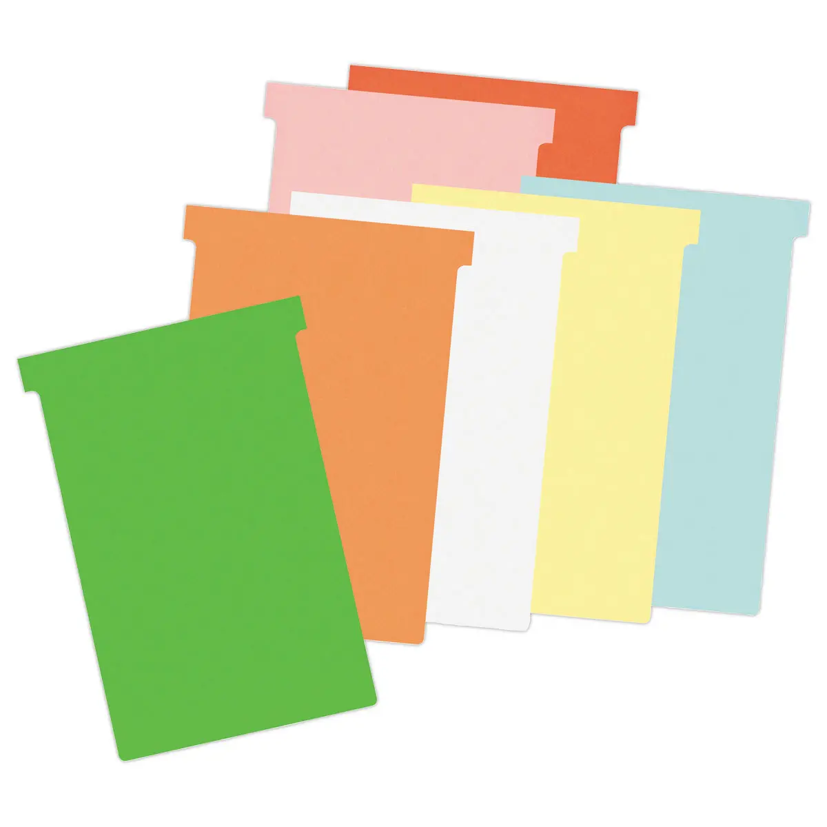 100 Fiches T pour planning - Taille 4 - Jaune - NOBO