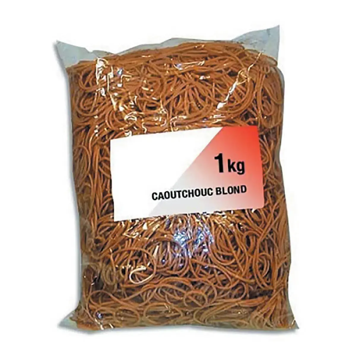 Sachet de 1 kg de bracelets élastiques étroits en caoutchouc - Blond - 120 mm - SIGN