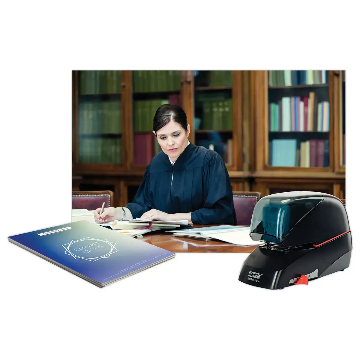 Agrafeuse &eacute;lectrique Supr&ecirc;me R5080 - 80 feuilles - Noir - RAPID 