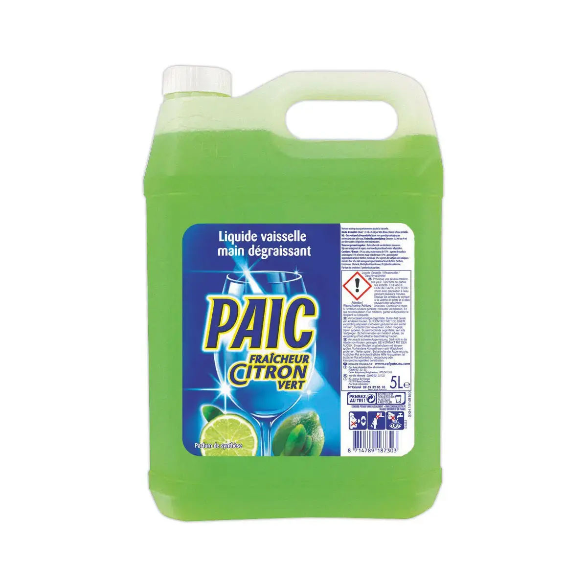 Liquide vaisselle - 5L - Citron vert - PAIC