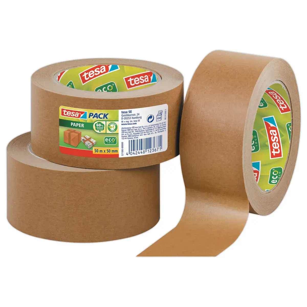 Ruban adh&eacute;sif Kraft tesa&reg; rouleau de 50 mm x 50 m marron 