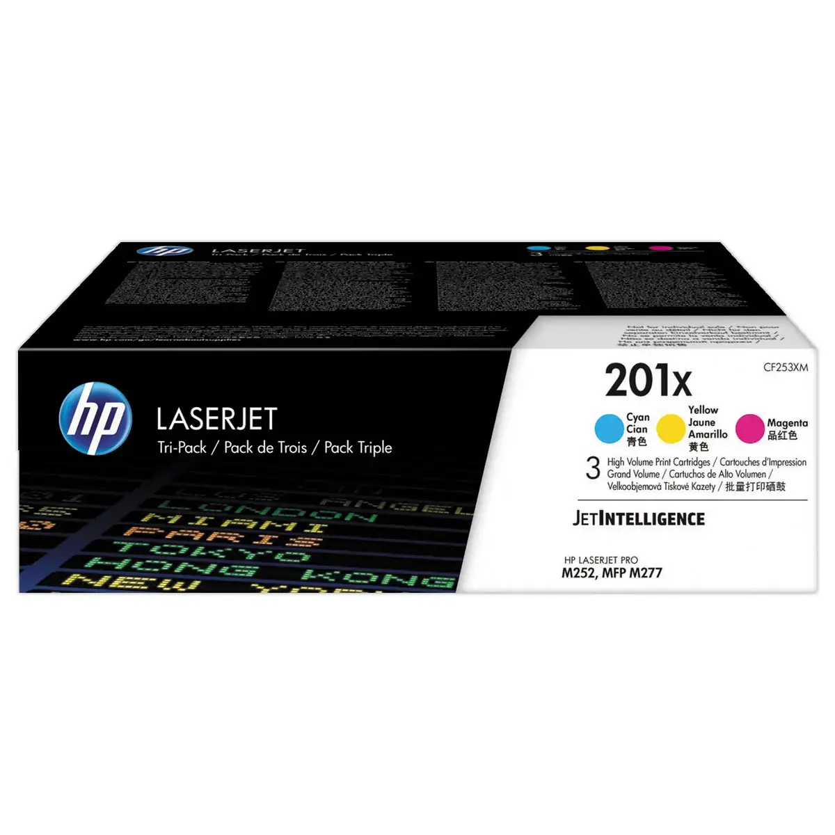 3 Toners HP 201X LaserJet - CF253XM - Couleurs - HP