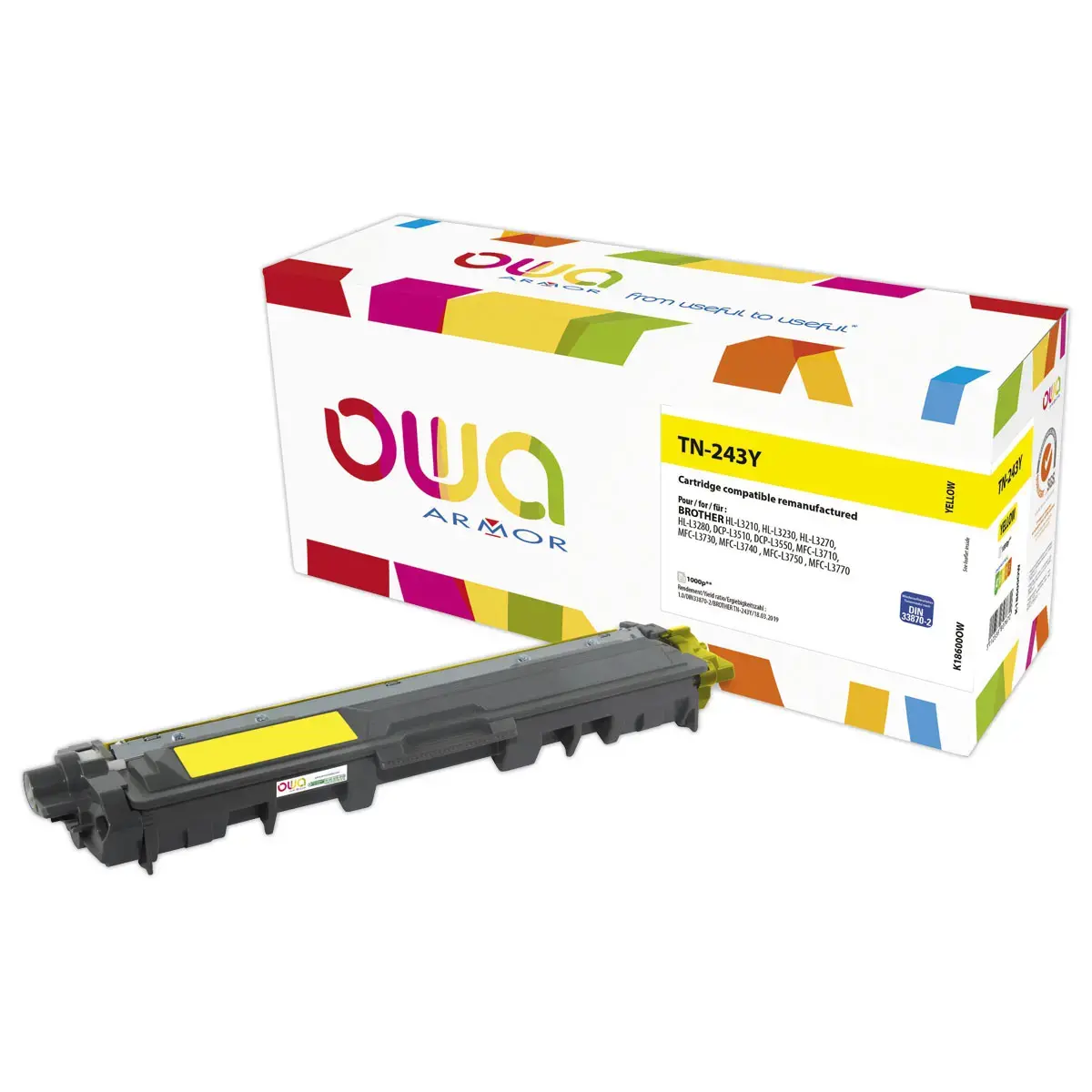 Toner &eacute;q. BROTHER TN-243Y - Jaune - OWA 