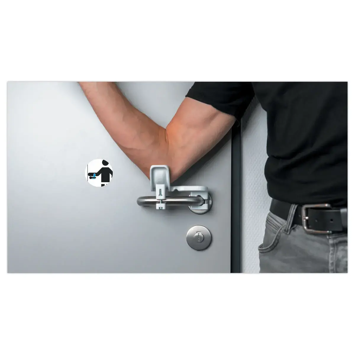 2 poignée de porte, adaptateur ouverturesans les mains,handicap/hygiène