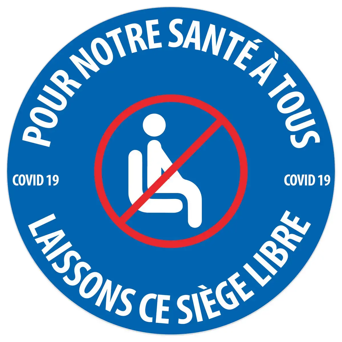 Adh&eacute;sif de marquage SIEGE INTERDIT 