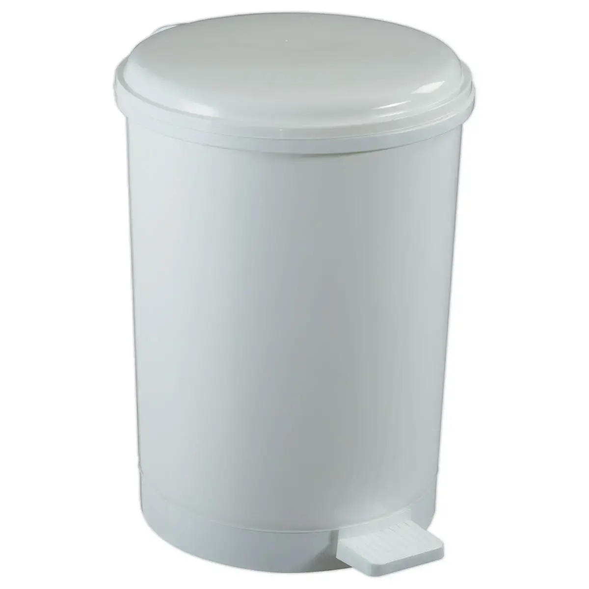 Poubelle &agrave; p&eacute;dale plastique blanc 20 L 