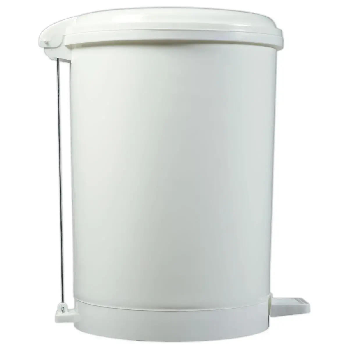 Poubelle &agrave; p&eacute;dale plastique blanc 40 L 