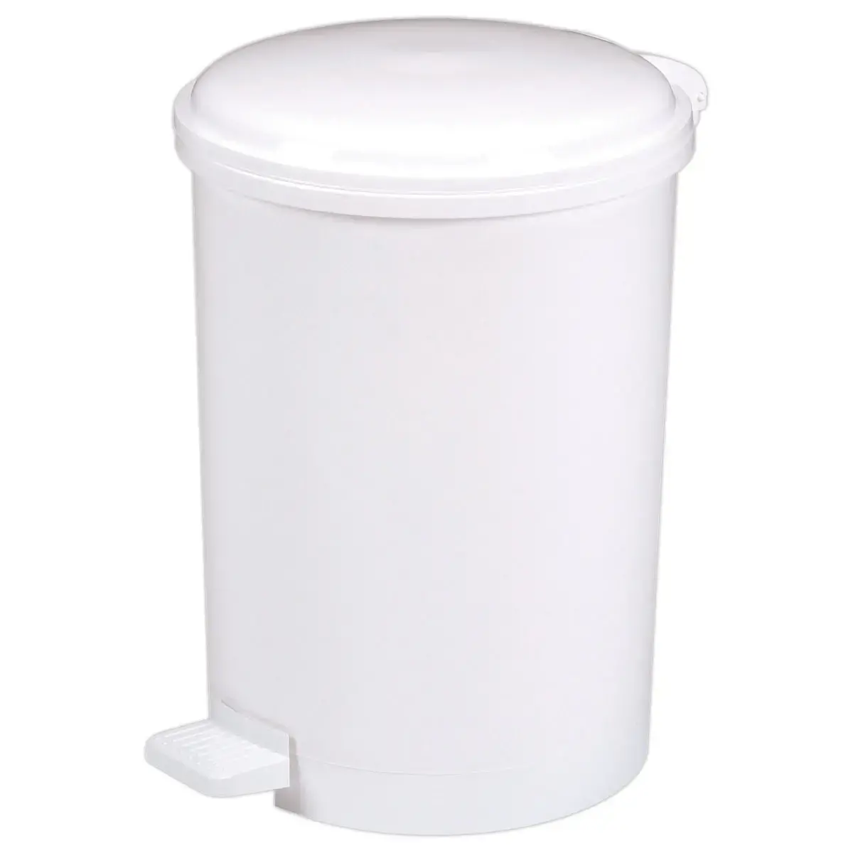 Poubelle &agrave; p&eacute;dale plastique blanc 40 L 