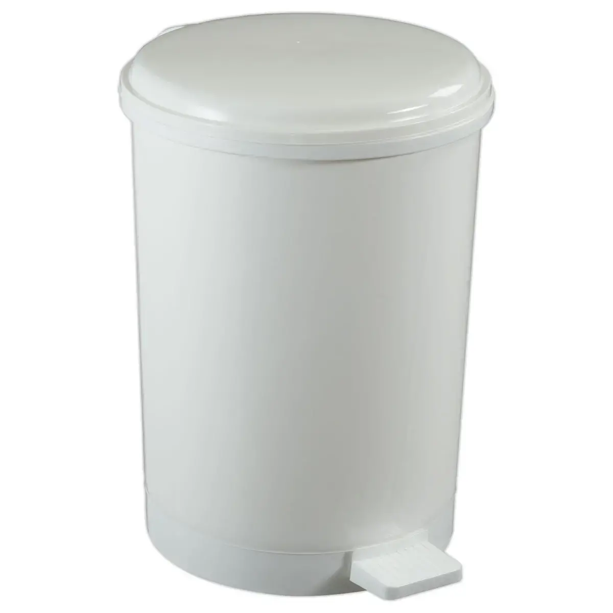 Poubelle &agrave; p&eacute;dale plastique blanc 40 L 