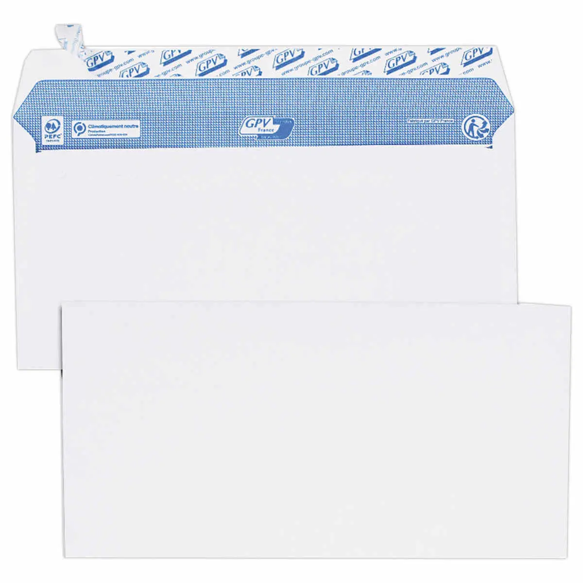 200 Enveloppes DL blanches - 110 x 220 mm - GPV EVERY DAY