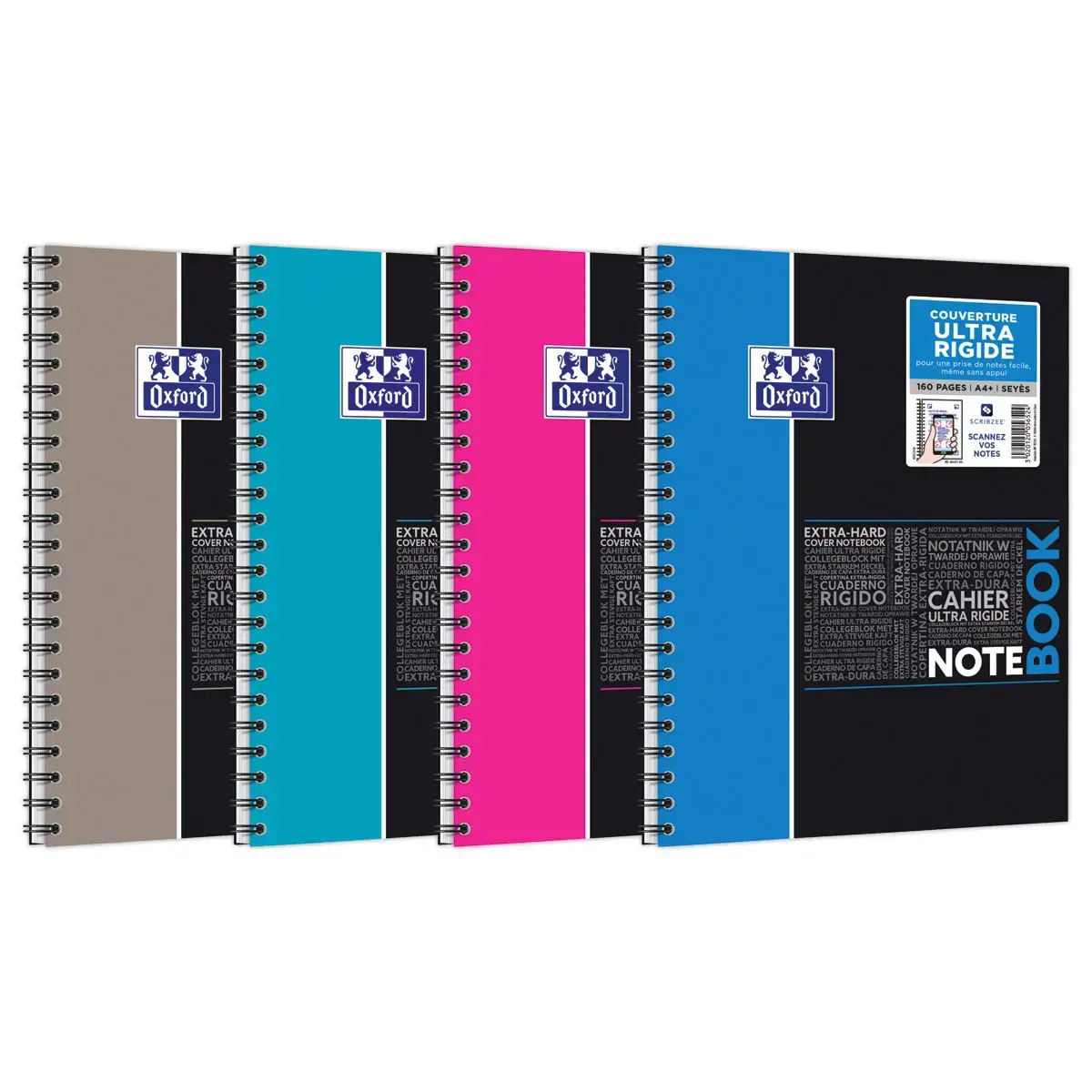 Cahier reliure intégrale Notebook Oxford A4+, seyès 160 p