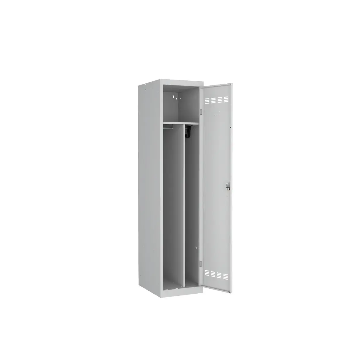 Vestiaire d'atelier ind.salissante,1 col, H180x L40xP50 cm gris/gris 