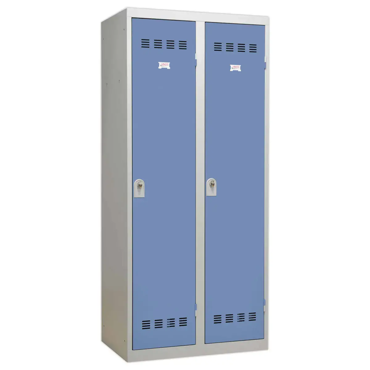 Vestiaire d'atelier industrie salissante - 2 colonnes - Gris/bleu - VINCO INDUSTRIES