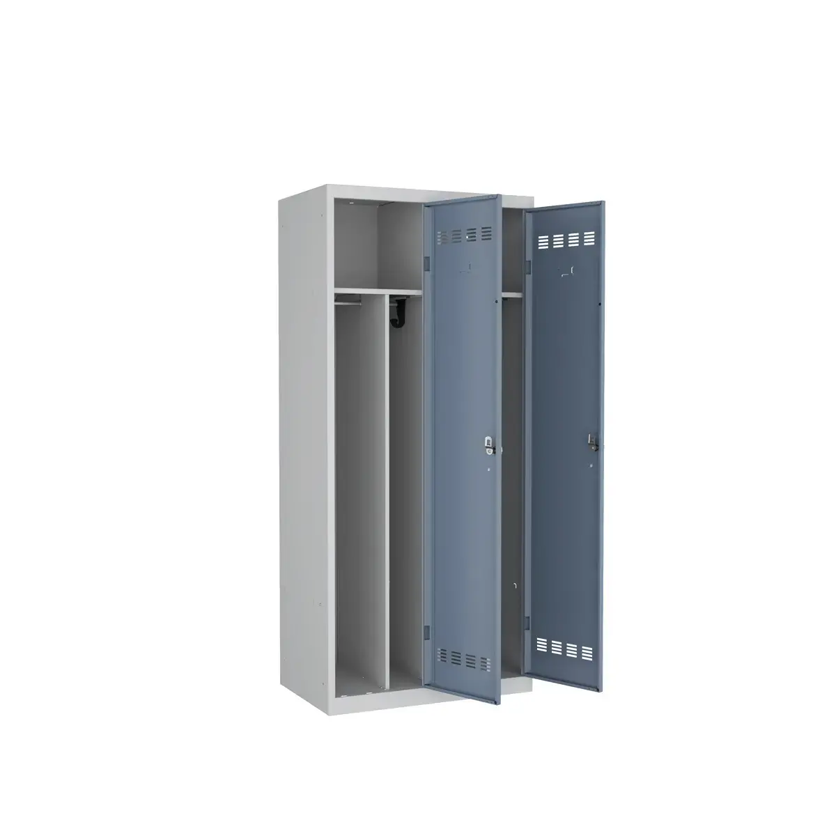 Vestiaire d'atelier industrie salissante - 2 colonnes - Gris/bleu - VINCO INDUSTRIES