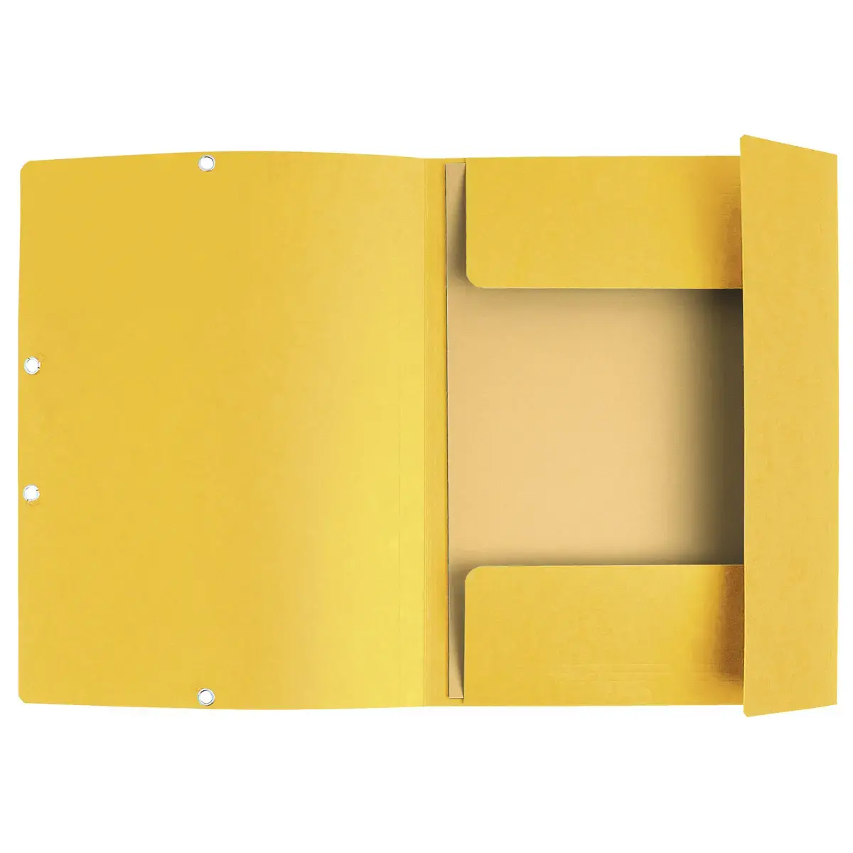Chemise 3 rabats à élastiques carte lustrée - Jaune - EXACOMPTA