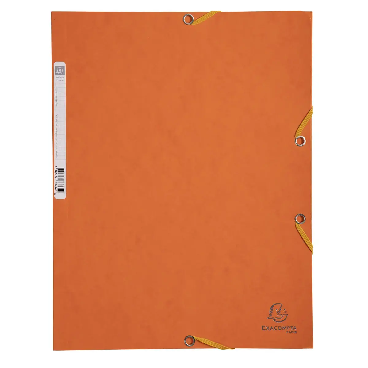 Chemise 3 rabats à élastiques carte lustrée - Orange - EXACOMPTA
