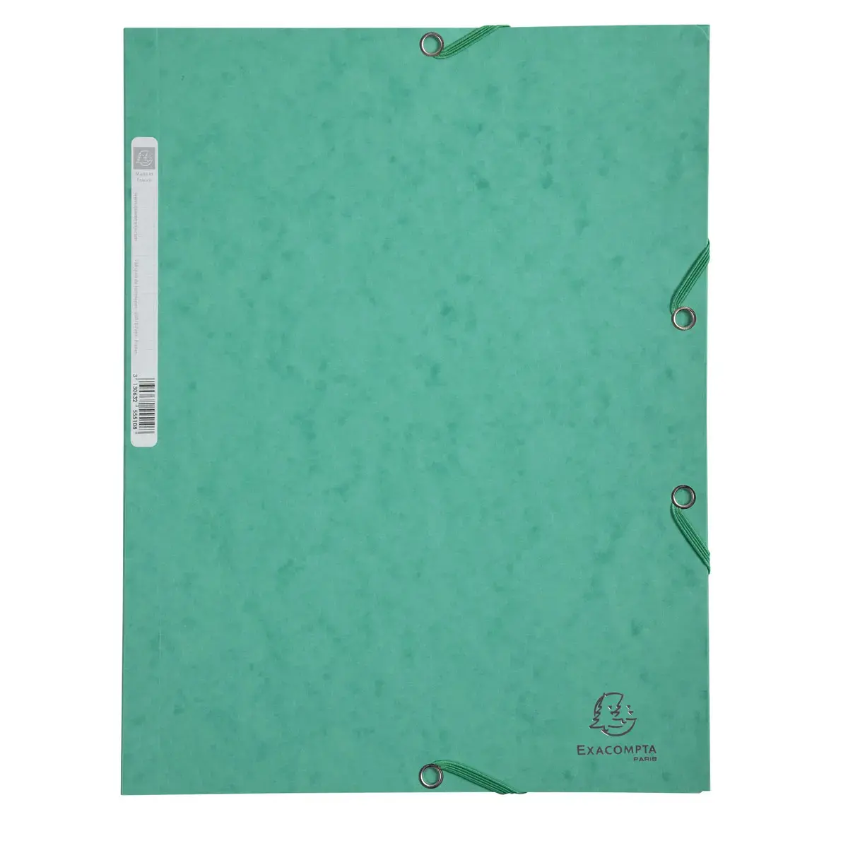 Chemise 3 rabats à élastiques carte lustrée - Vert - EXACOMPTA