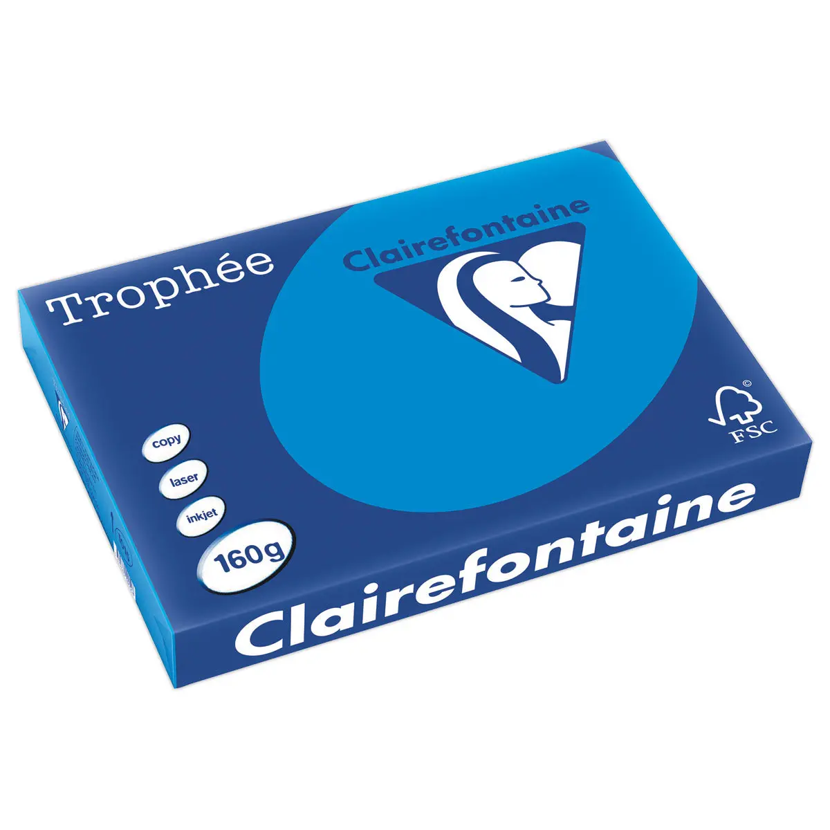 Ramette de 250 feuilles de papier couleurs intenses Trophée A3 - 160g