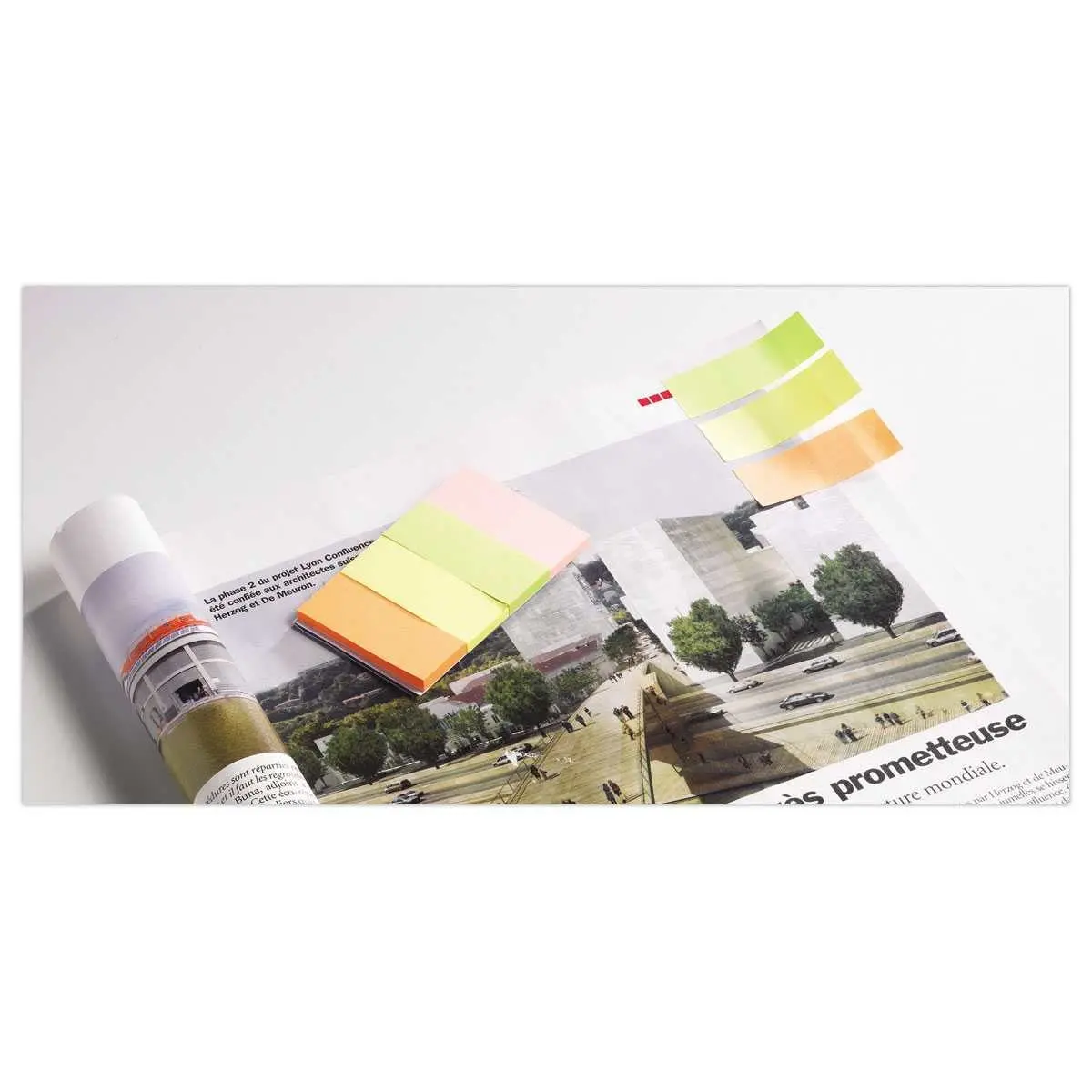 Marque-pages papier 2 x 5 cm - 4 couleurs vives - FIDUCIAL 