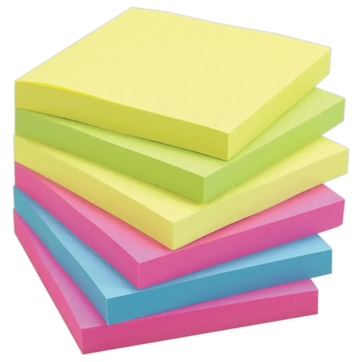 6 Blocs notes repositionnables en Z - coloris assortis - FIDUCIAL OFFICE SOLUTIONS