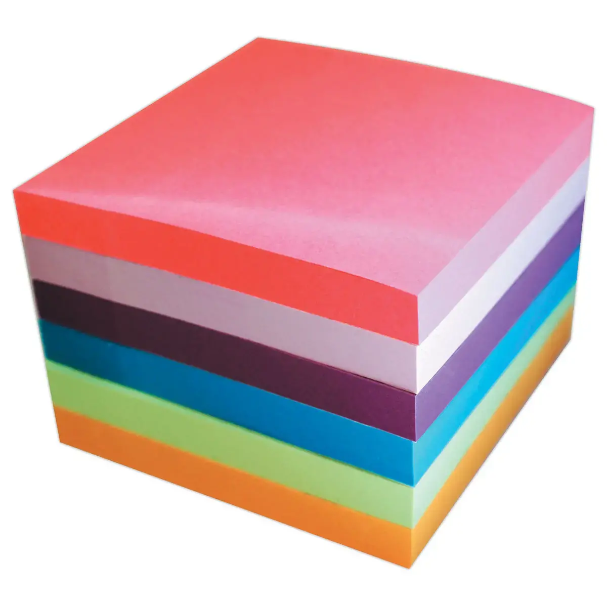 6 Blocs notes repositionnables - 7,6 x 7,6 cm - Couleurs vives assorties - FIDUCIAL