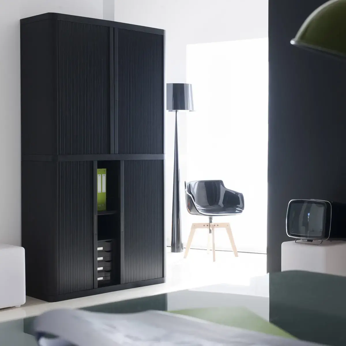 Armoire rideaux EasyOffice - Anthracite - PAPERFLOW
