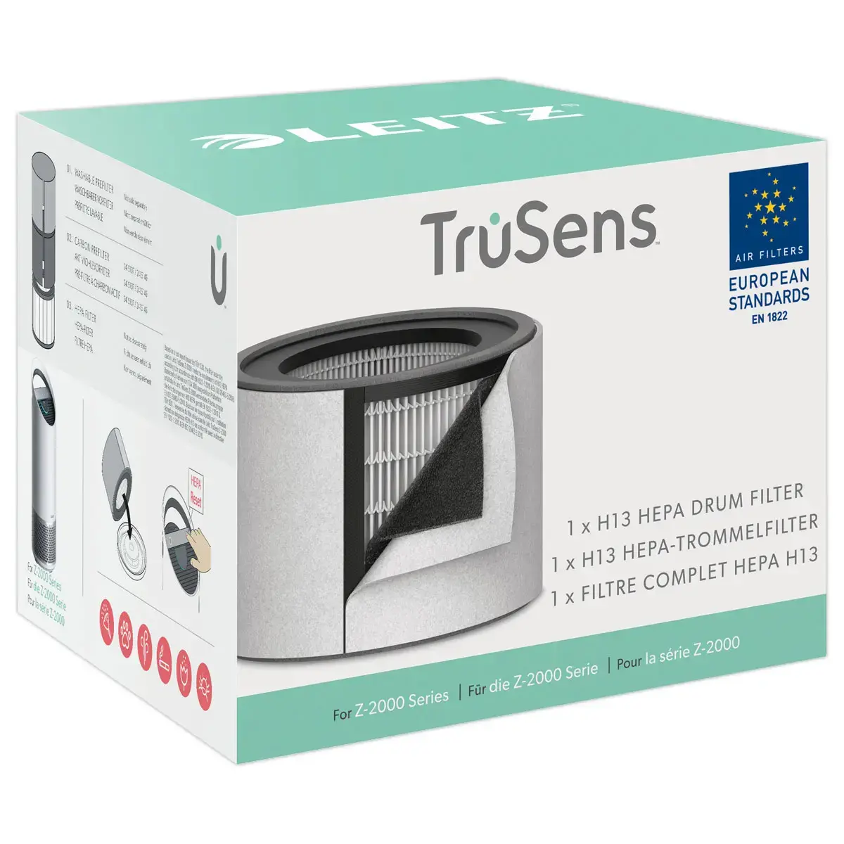 Filtre tambour HEPA H13 pour purificateur d'air Z-2000 - LEITZ TRUSENS 