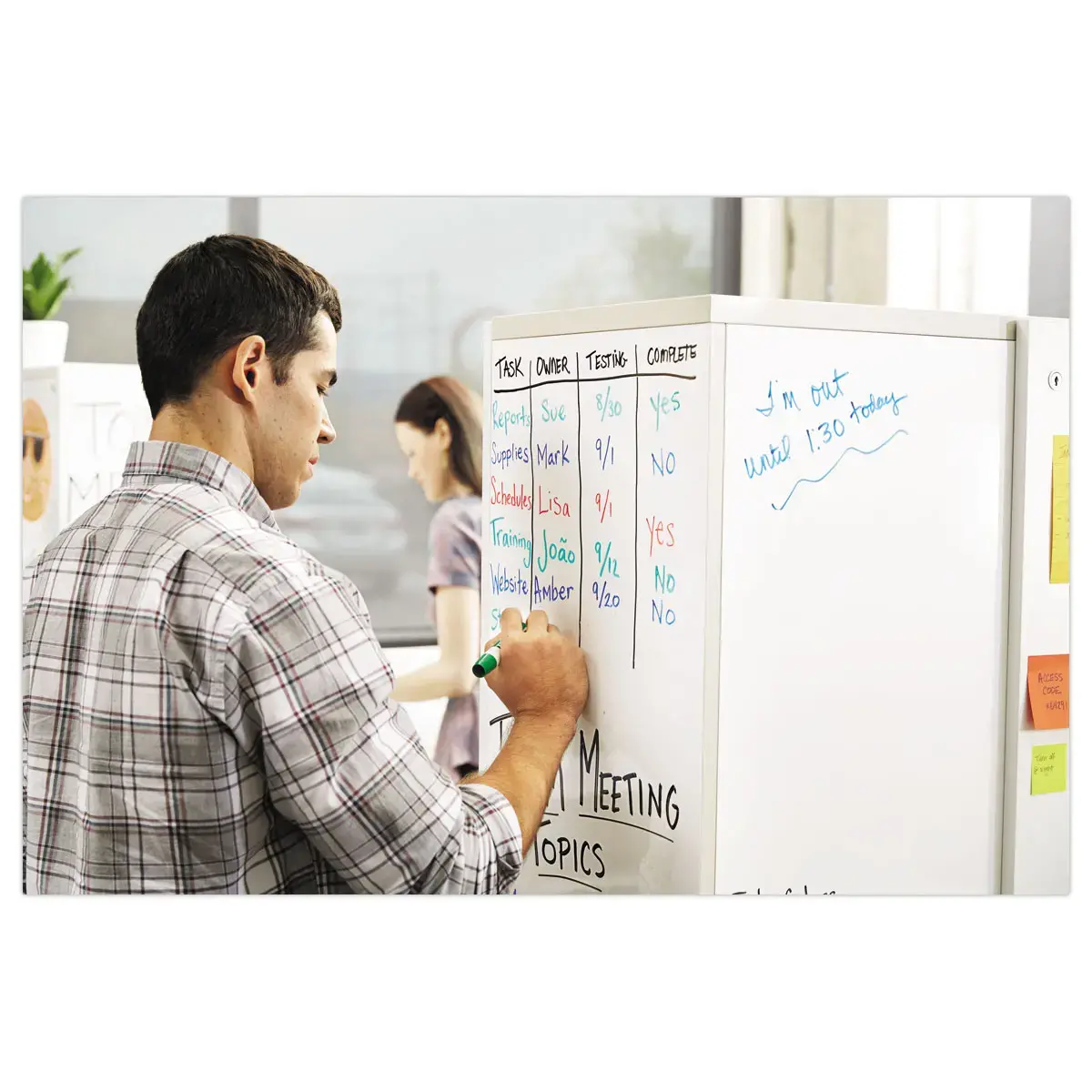 Tableau blanc adhésif souple en rouleaux FlexWrite H 60,9 x L 91,4 cm