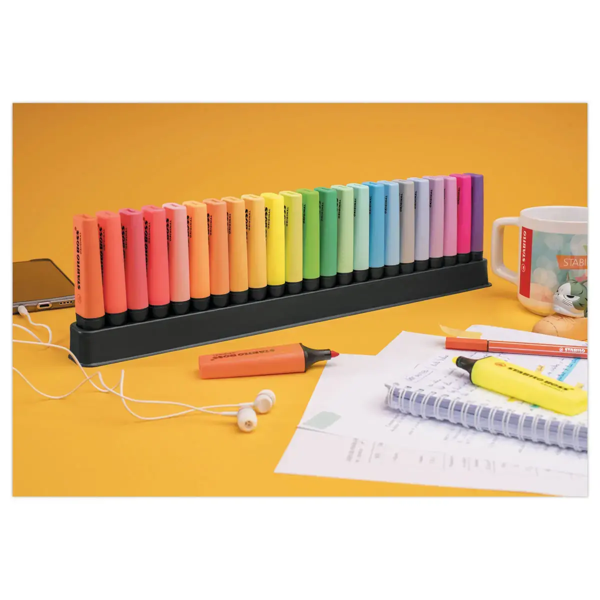 23 Surligneurs BOSS ORIGINAL - Pointe biseautée - Set de bureau - STABILO