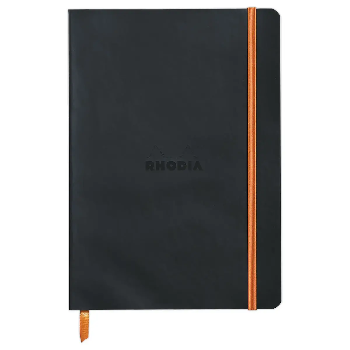 Carnet broché Rhodiarama A5 160 pages - couverture souple - noir - RHODIA