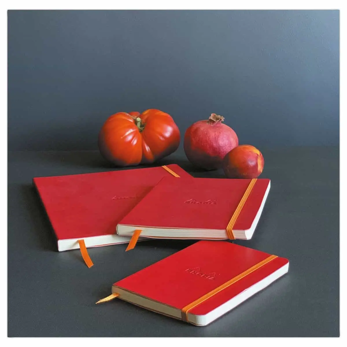 Carnet broché Rhodiarama A6 140 pages - couverture souple - rouge - RHODIA