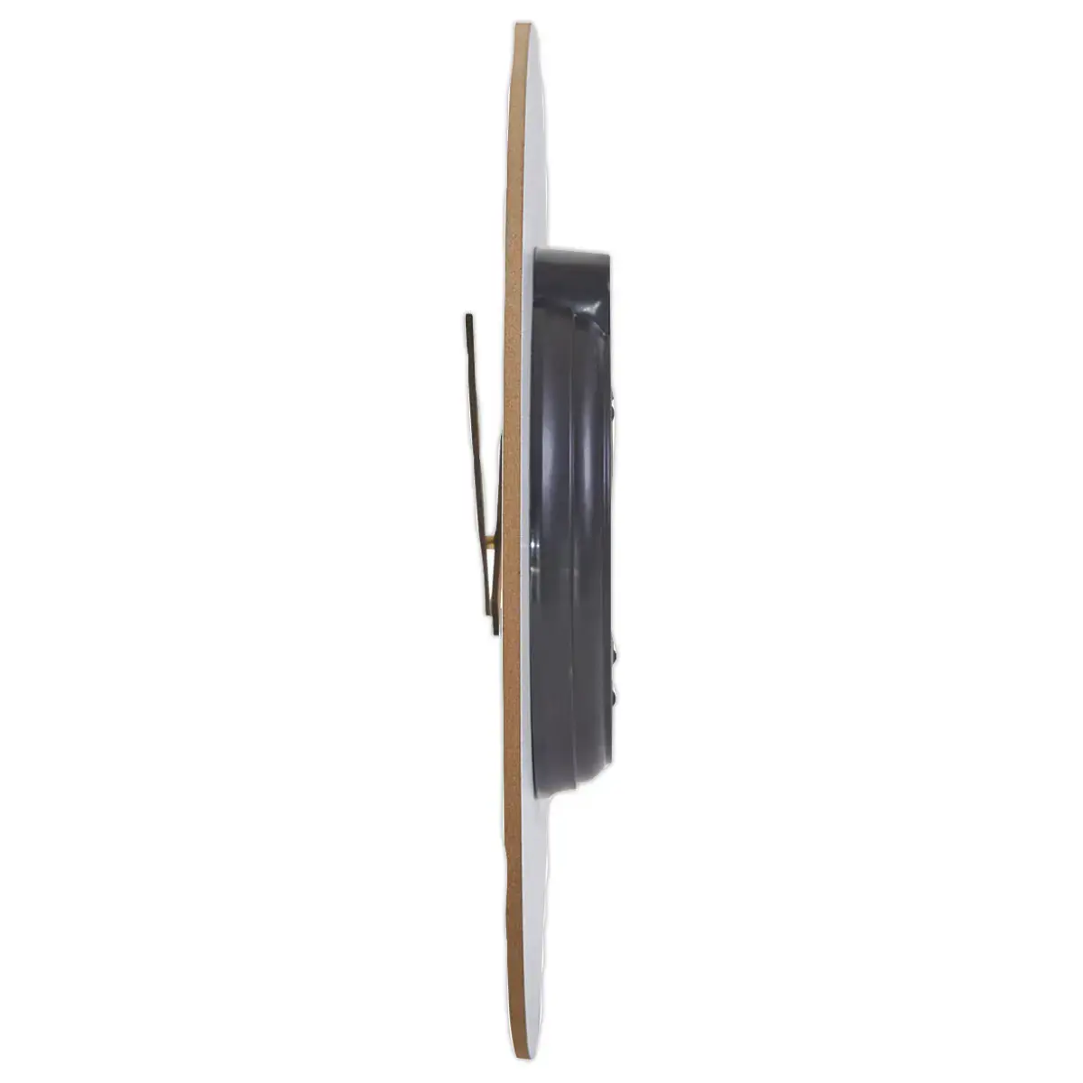 Horloge murale milena blanche 30 cm cadran bois - ALBA
