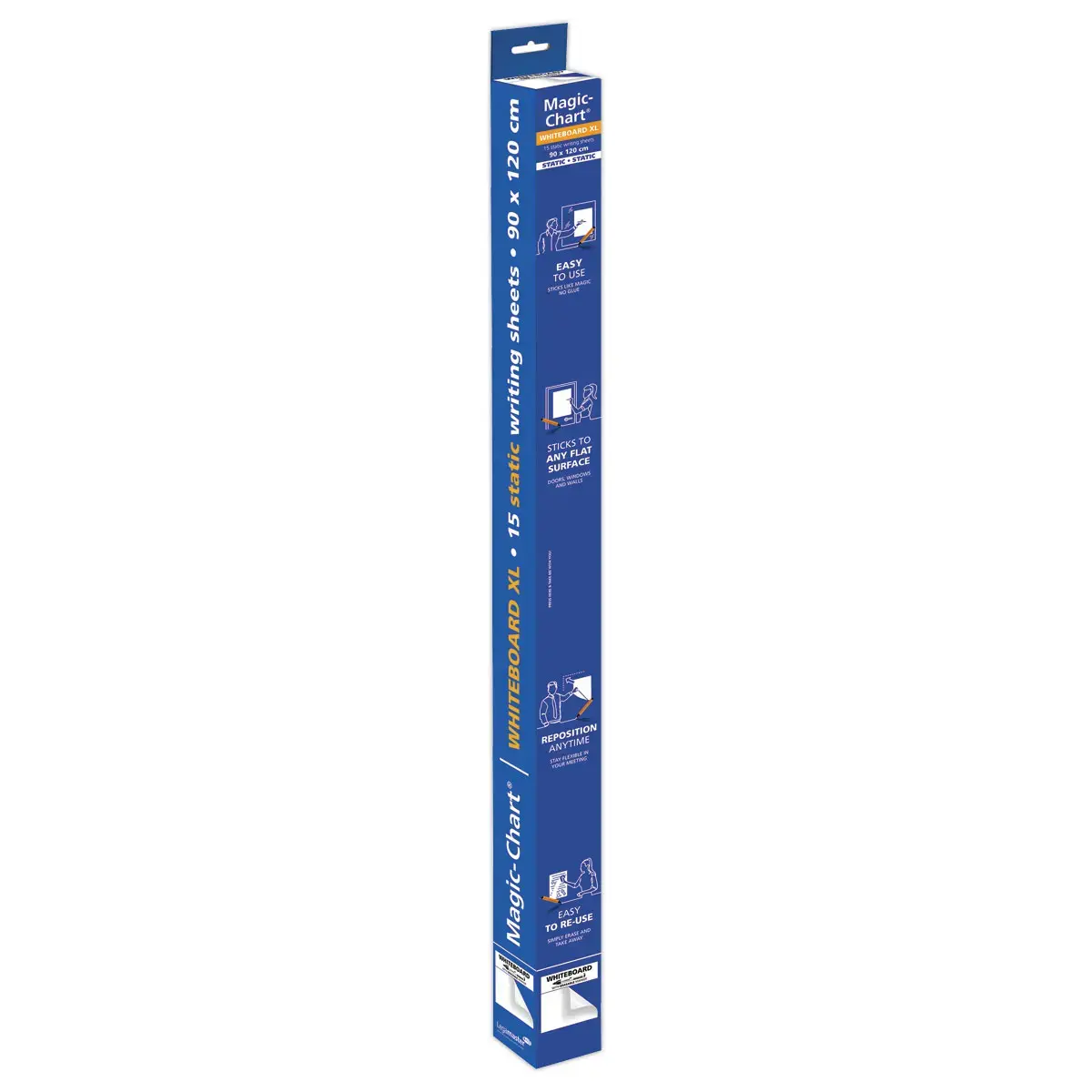Rouleau 15 feuilles &eacute;lectrostatiques Magic Chart - Version tableau blanc - 90 x 120 cm - LEGAMASTER 