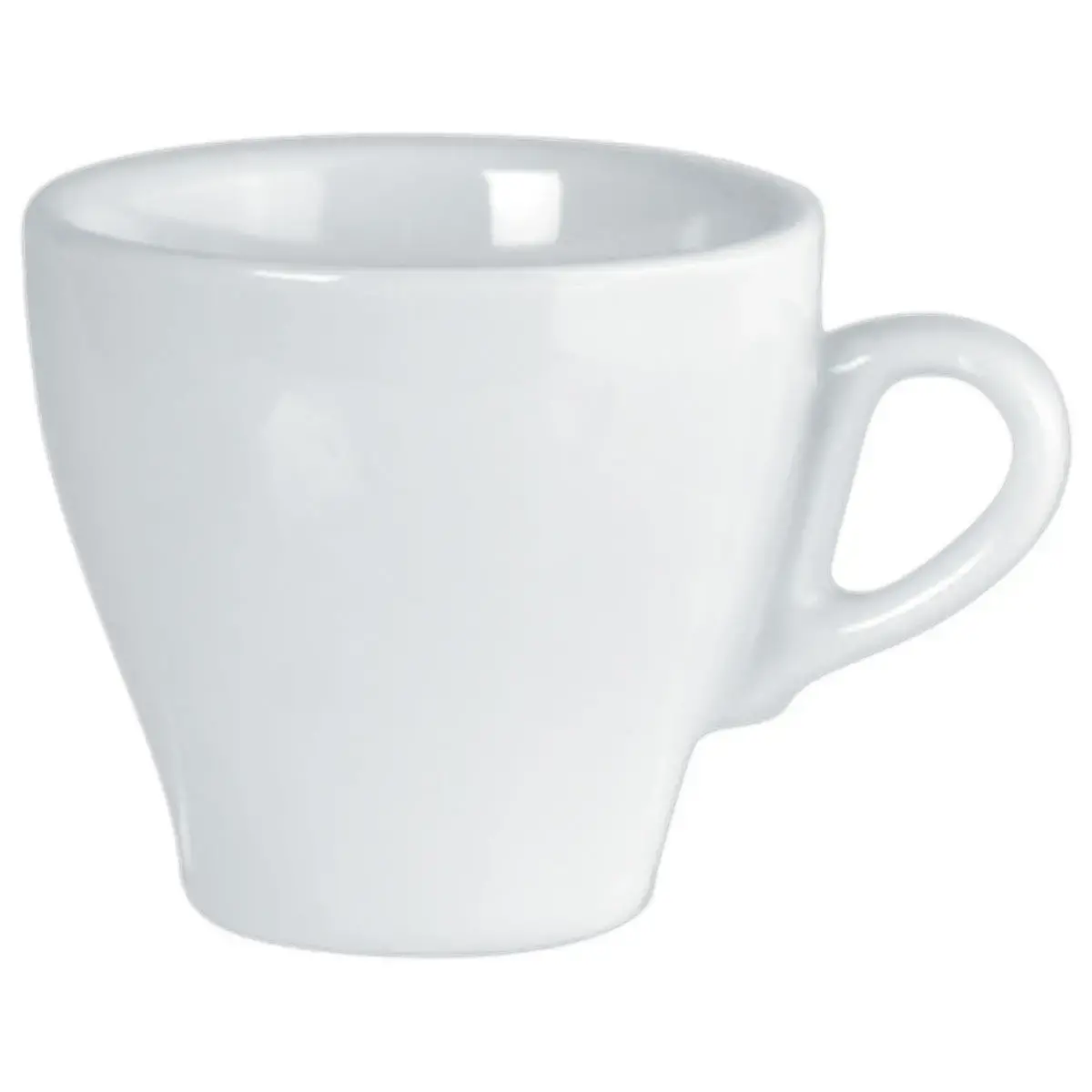 6 Tasses à café - 9 cl - Porcelaine blanche