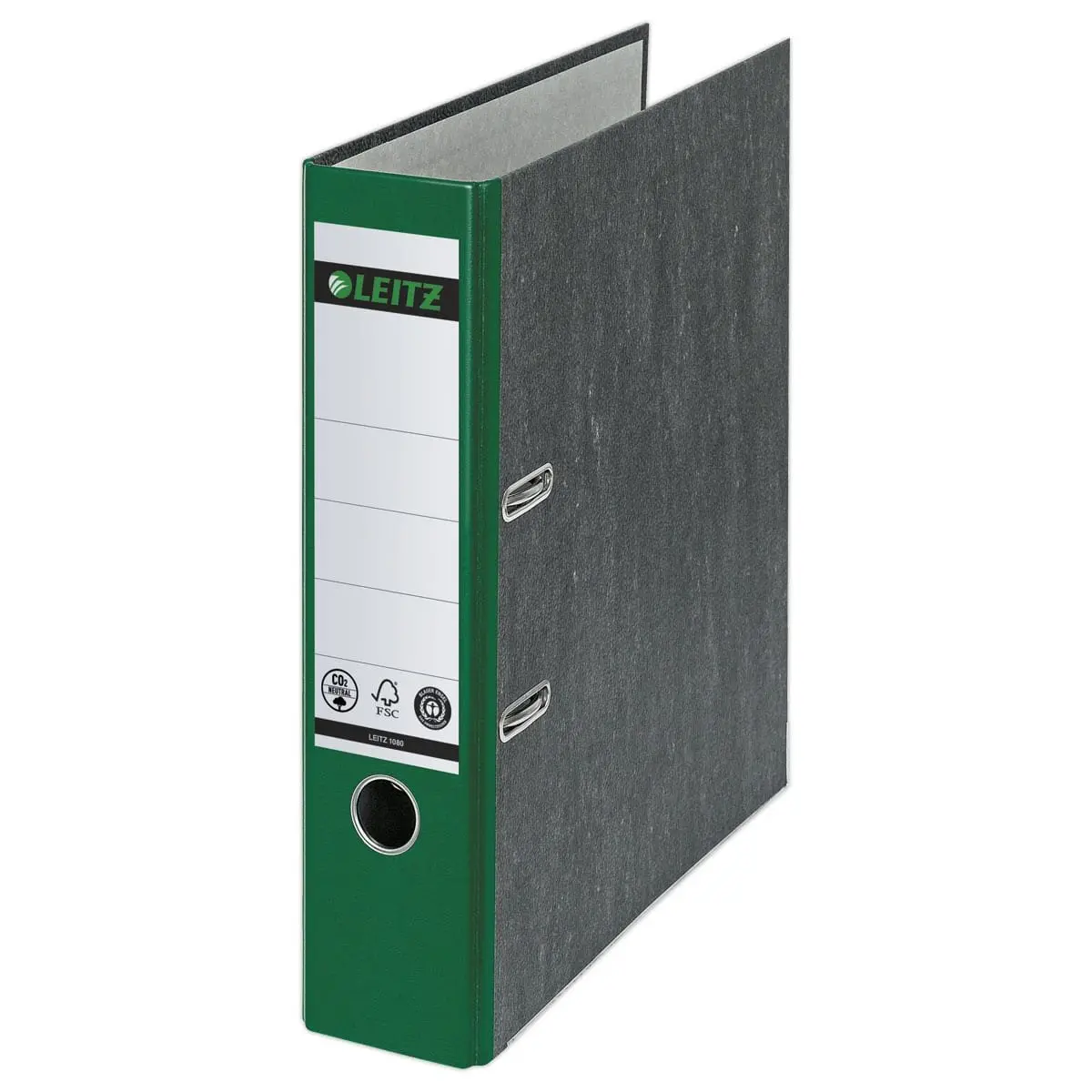 Classeurs à levier carton marbré - Dos 8 cm - vert - LEITZ