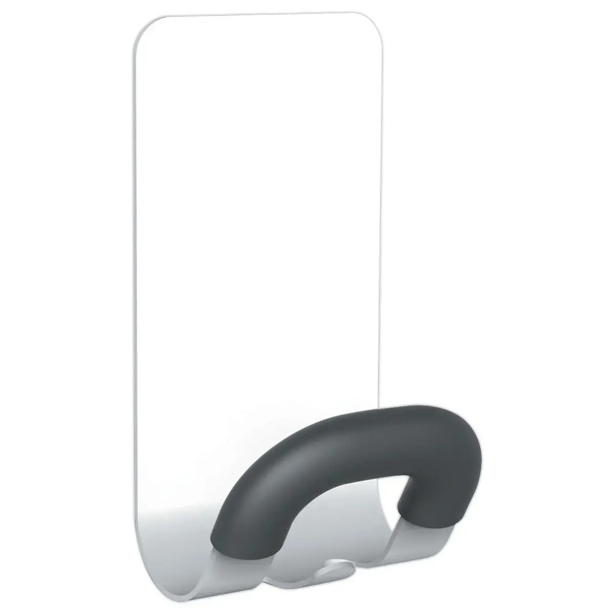 Patère magnétique metallique blanc