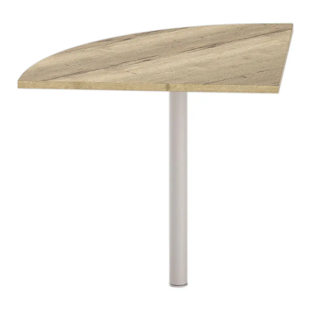 Angle liaison 80X80 bureau 2 pieds ch&ecirc;ne vein&eacute; /alu 