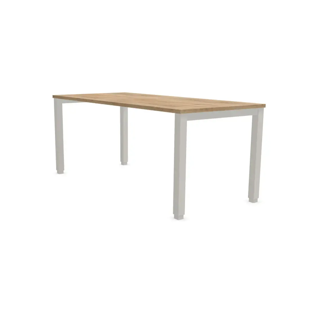 Bureau 180 x 80 chêne veiné - pieds aluminium