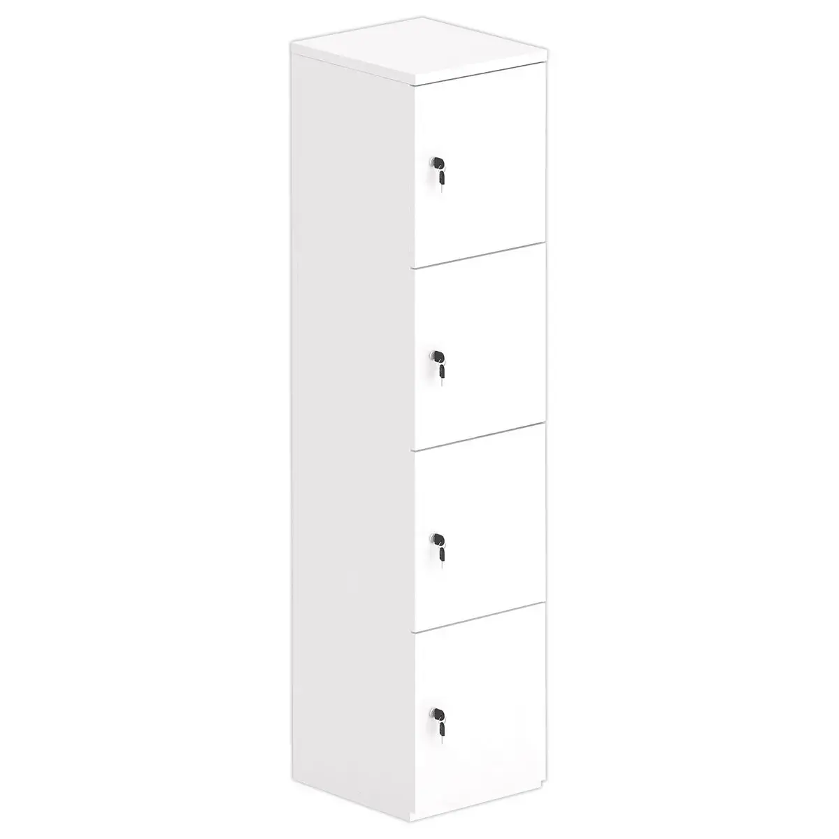 Tour 4 cases LOK 40x175 sans fente et clés, blanc