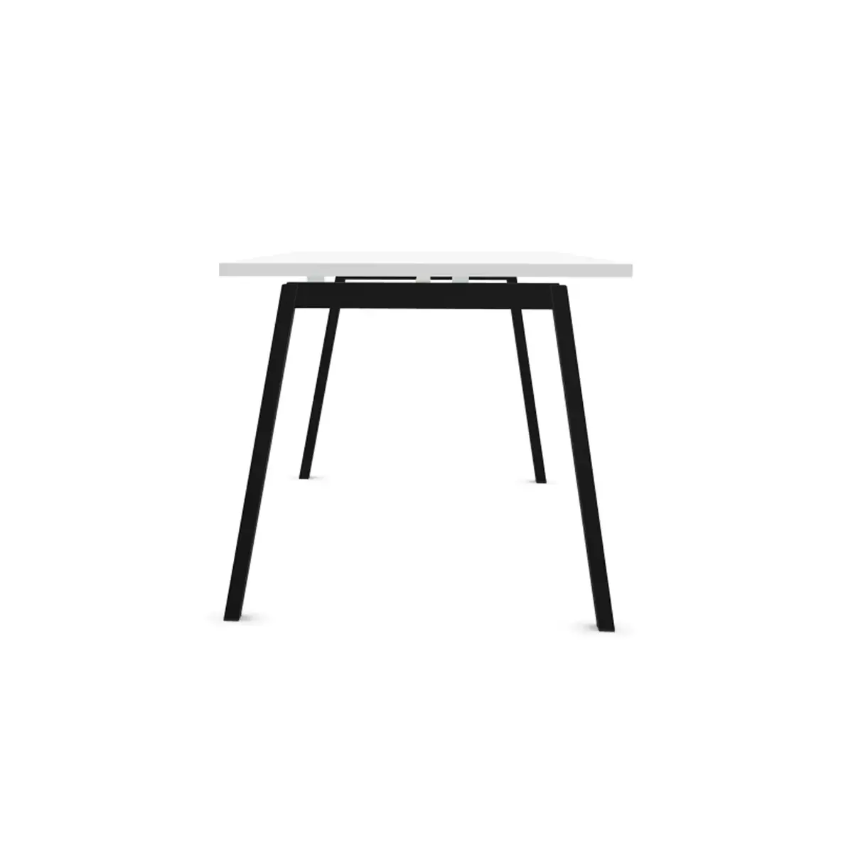 Bureau rectangulaire 180x80 Blanc / piét. anthracite BANGKOK