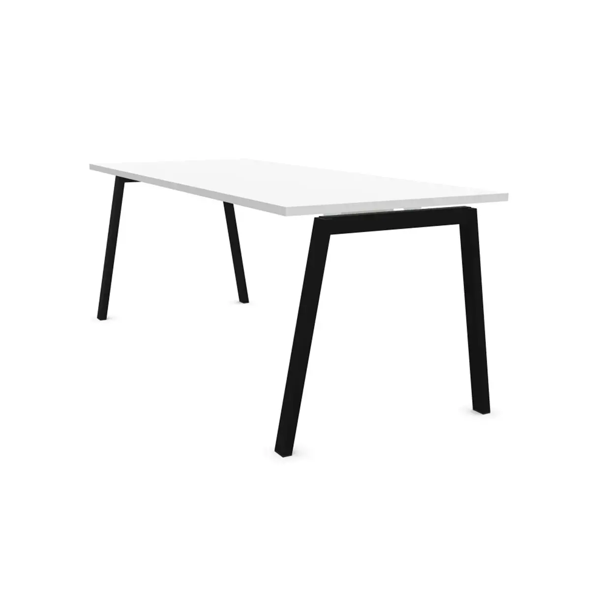 Bureau rectangulaire 180x80 Blanc / piét. anthracite BANGKOK