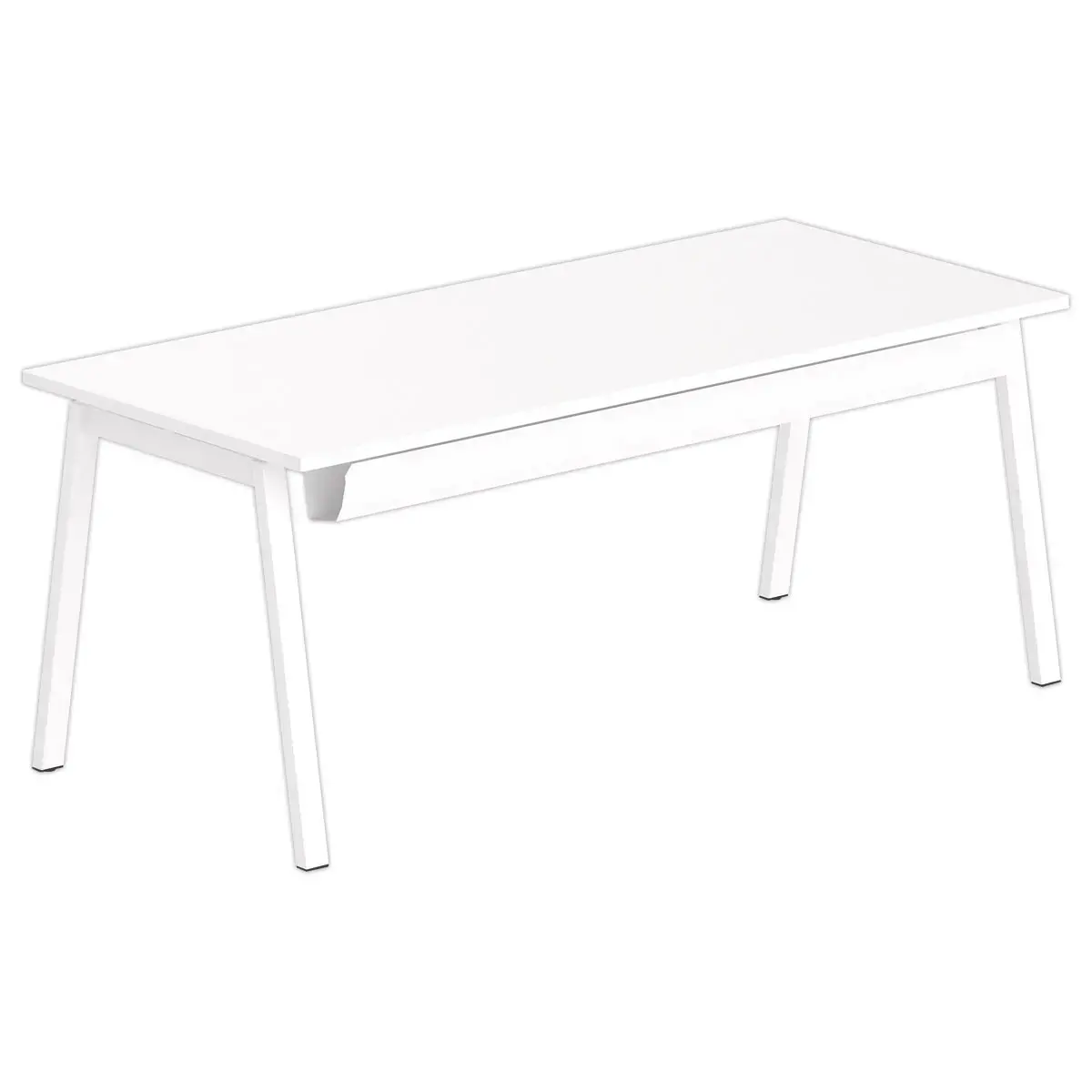 Bureau rectangulaire 180x80 Blanc / pi&eacute;t. Blanc BANGKOK 