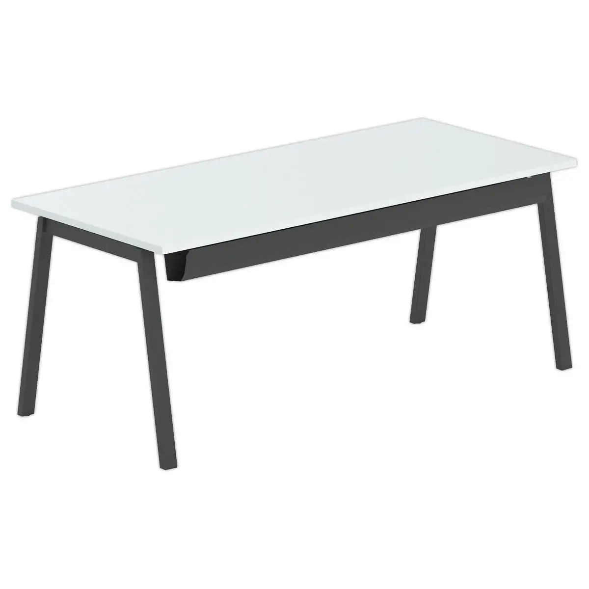 Bureau rectangulaire 180x80 Gris / piét. Anthracite BORN