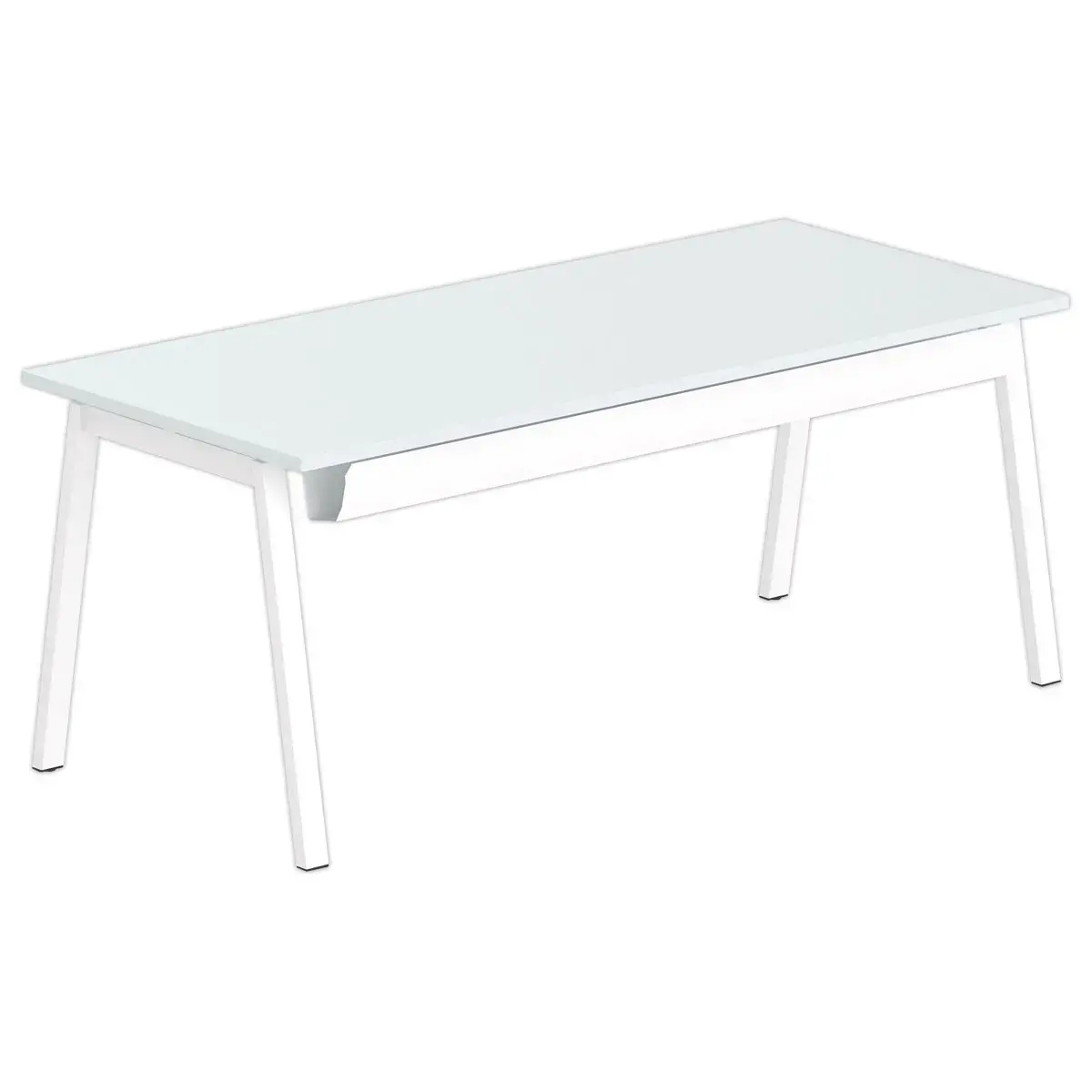 Bureau rectangulaire 180x80 Gris / piét. Blanc BORN