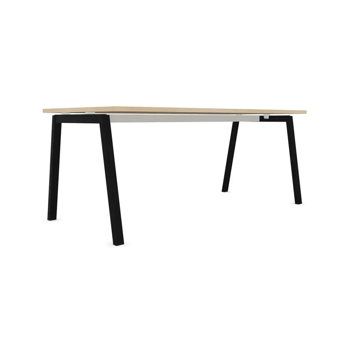 Bureau rectangulaire 180x80 Acacia Clair / piét. Anthracite BANGKOK